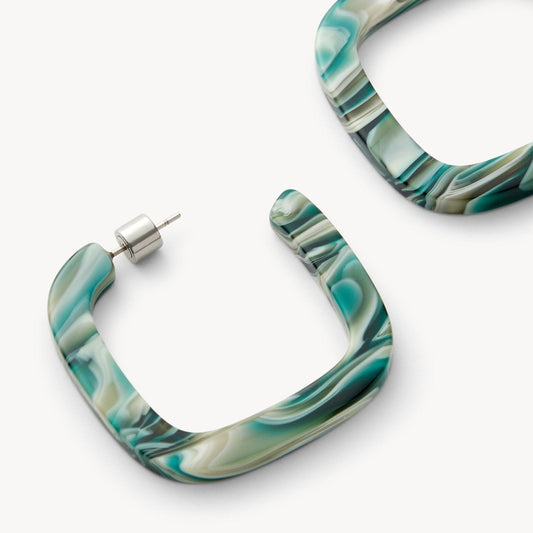 Midi Square Hoops in Stromanthe