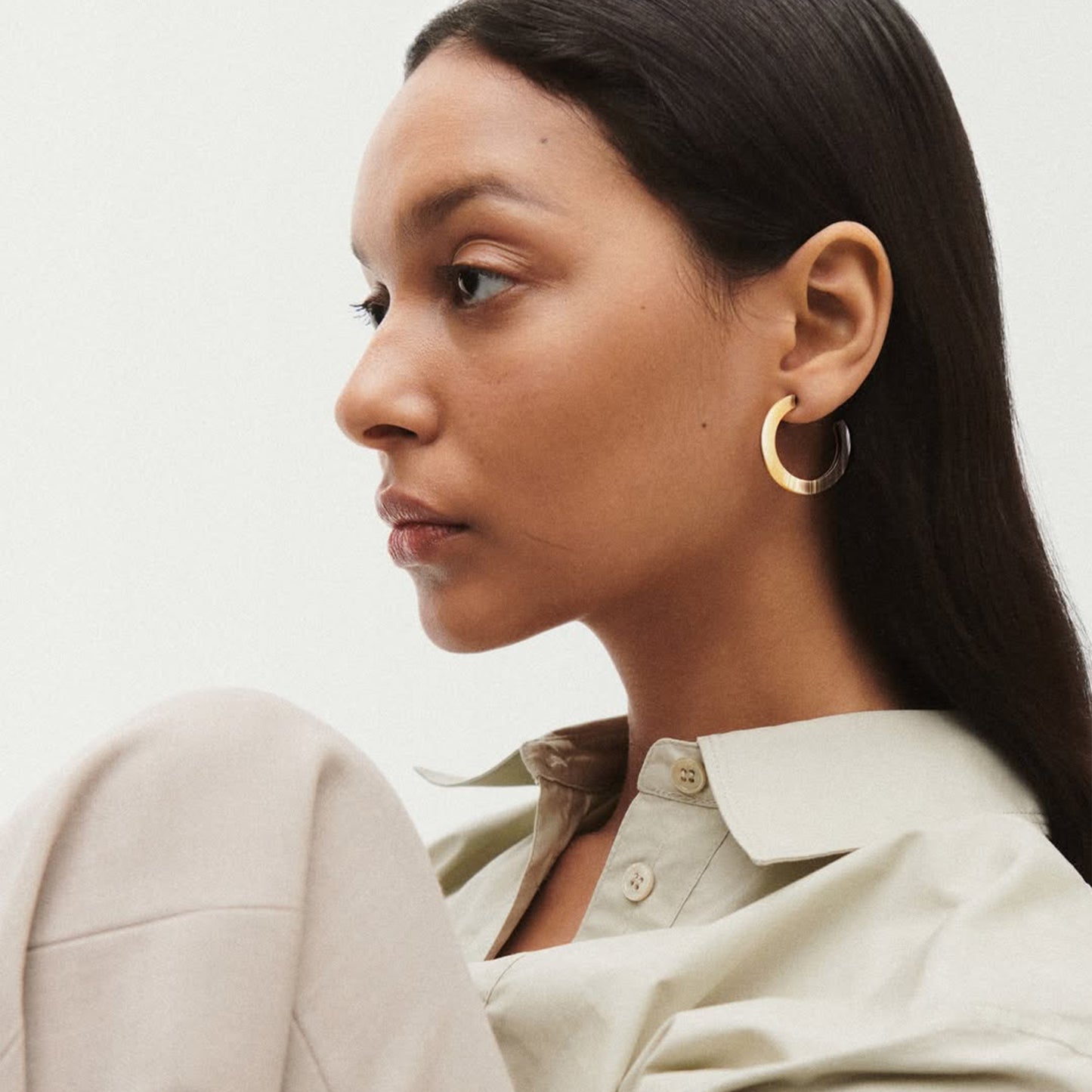 Mini Hoops in Citrine