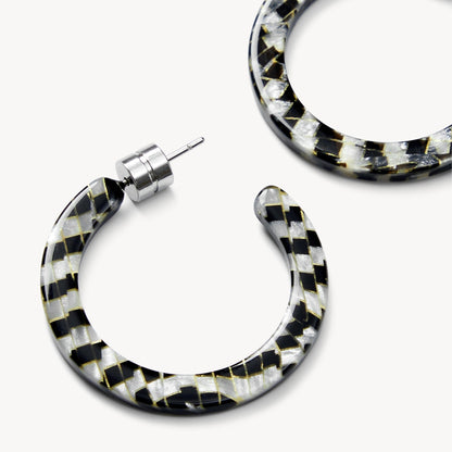 Mini Hoops in Perle Noir