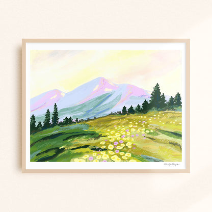 Mandy Arroyo: Mountain Sunrise Print