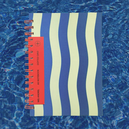 Mediterranean Stripes A5 Dot Grid Notebook