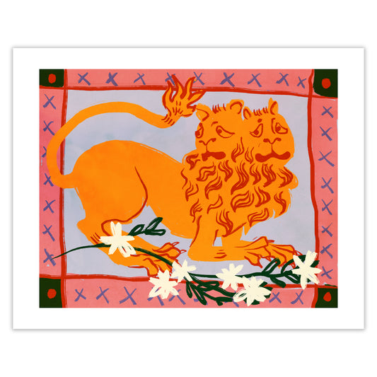 Ona Zelda Pitschka: Two Headed Lion Print