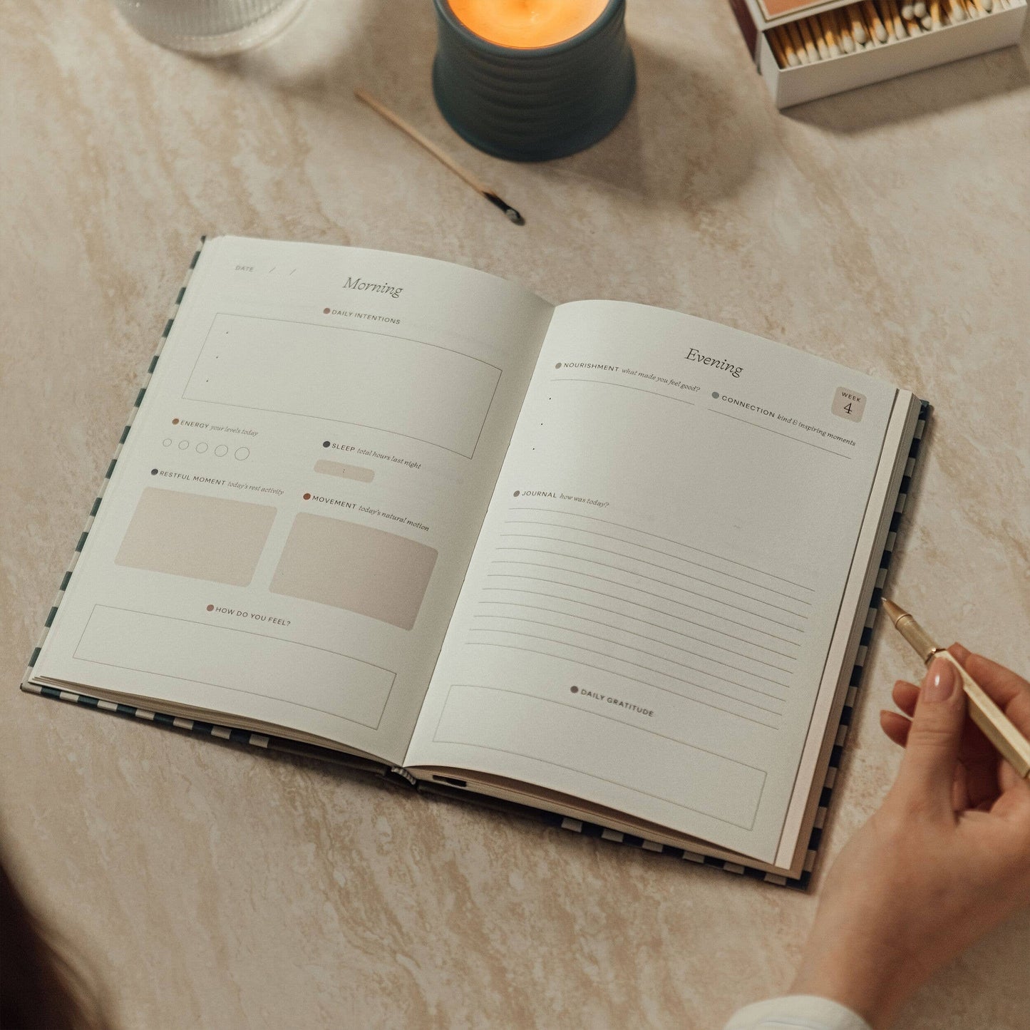 Night Sky Fabric Wellness Journal