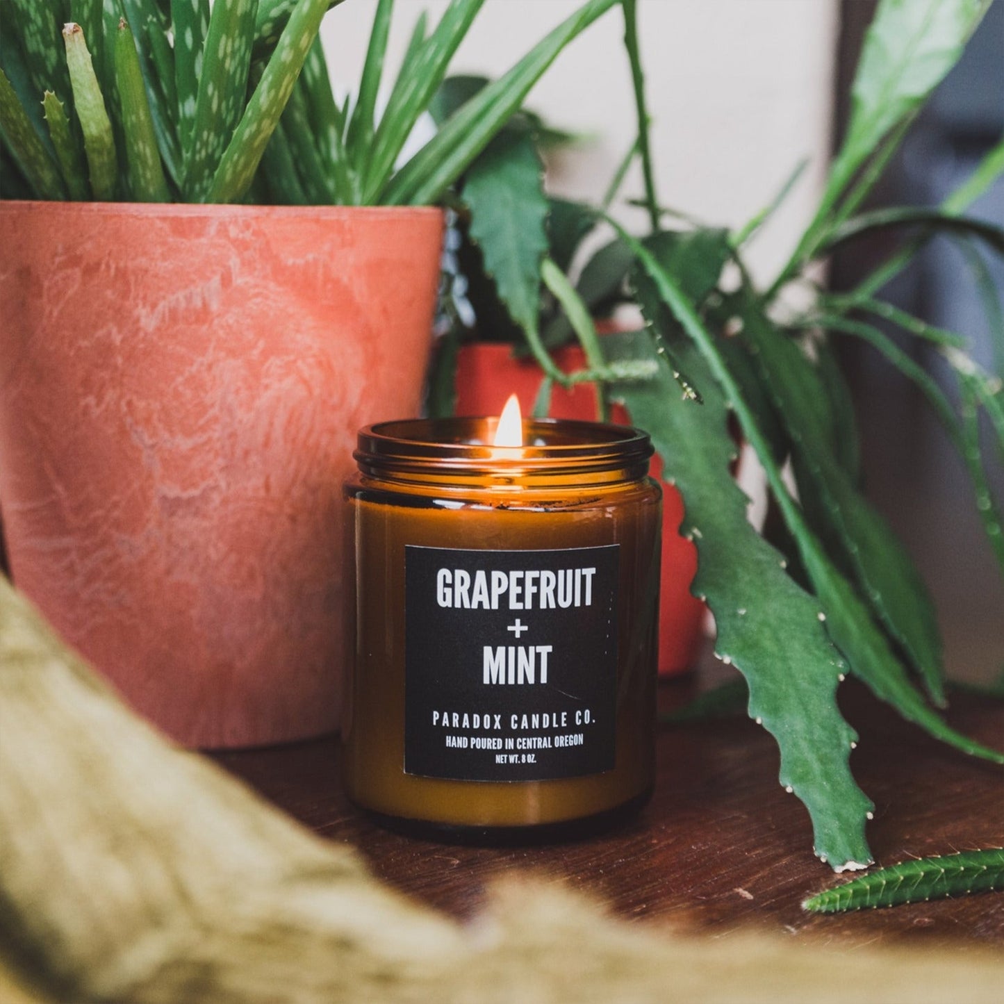 Grapefruit + Mint Soy Candle 8oz