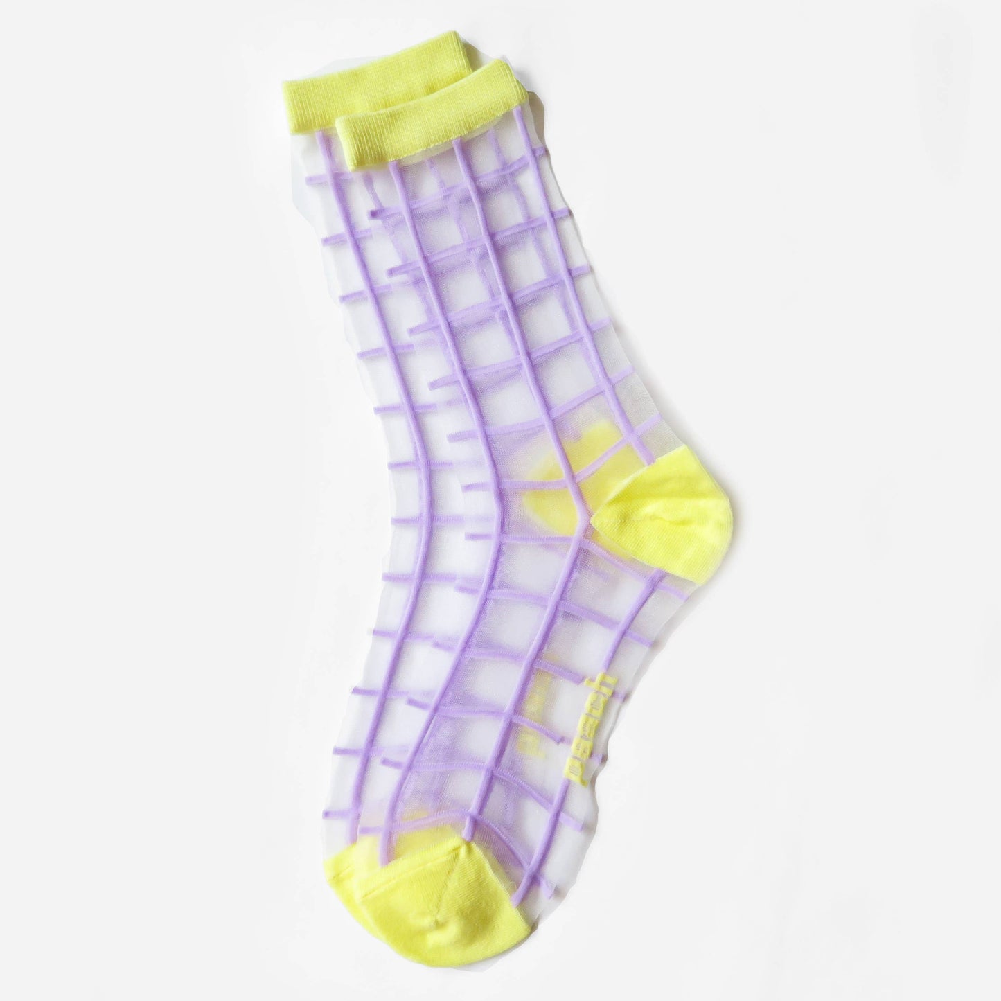 Pastel Grid Crew Socks