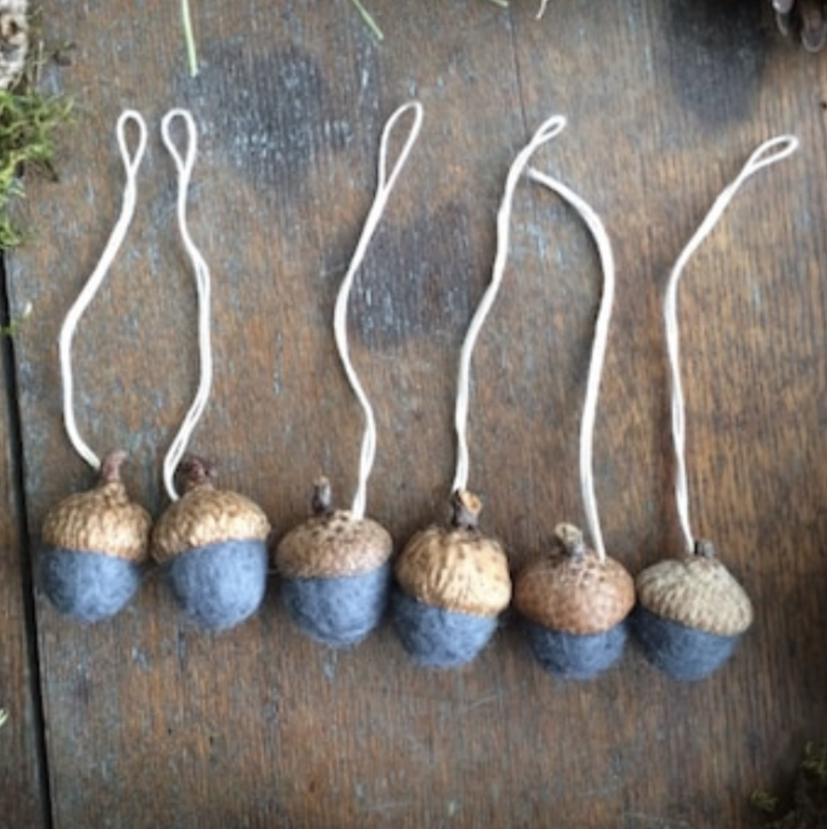 Felted Acorn Ornament