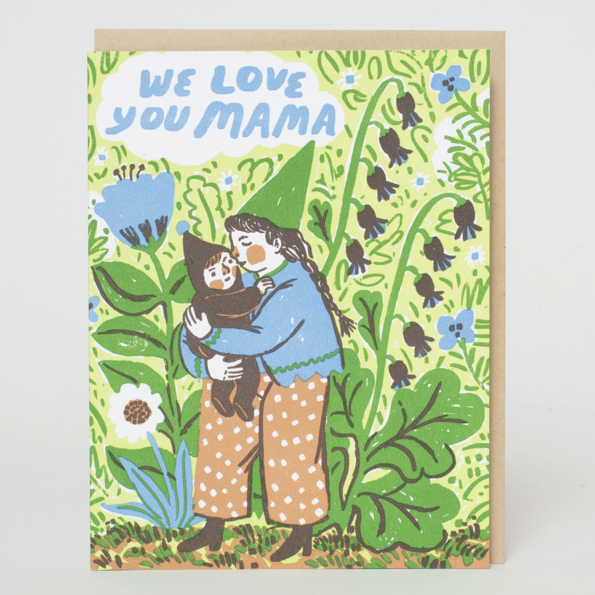 Gnome Mama Love Letterpress Card