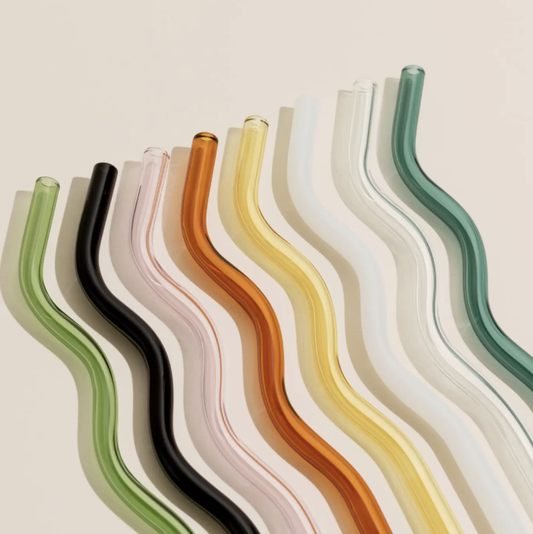Wavy Glass Straws