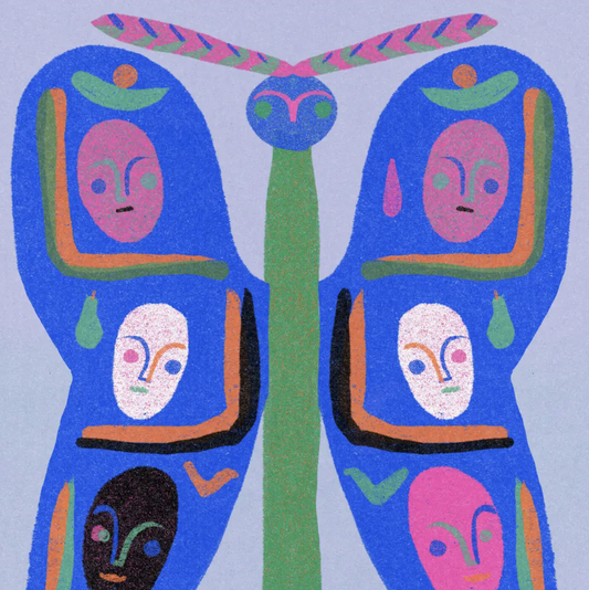 HASTUDIO: Cobalt Butterfly Print