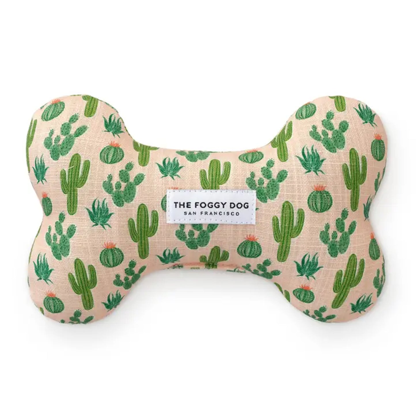 Dog Bone Squeaky Toy - Desert Cactus