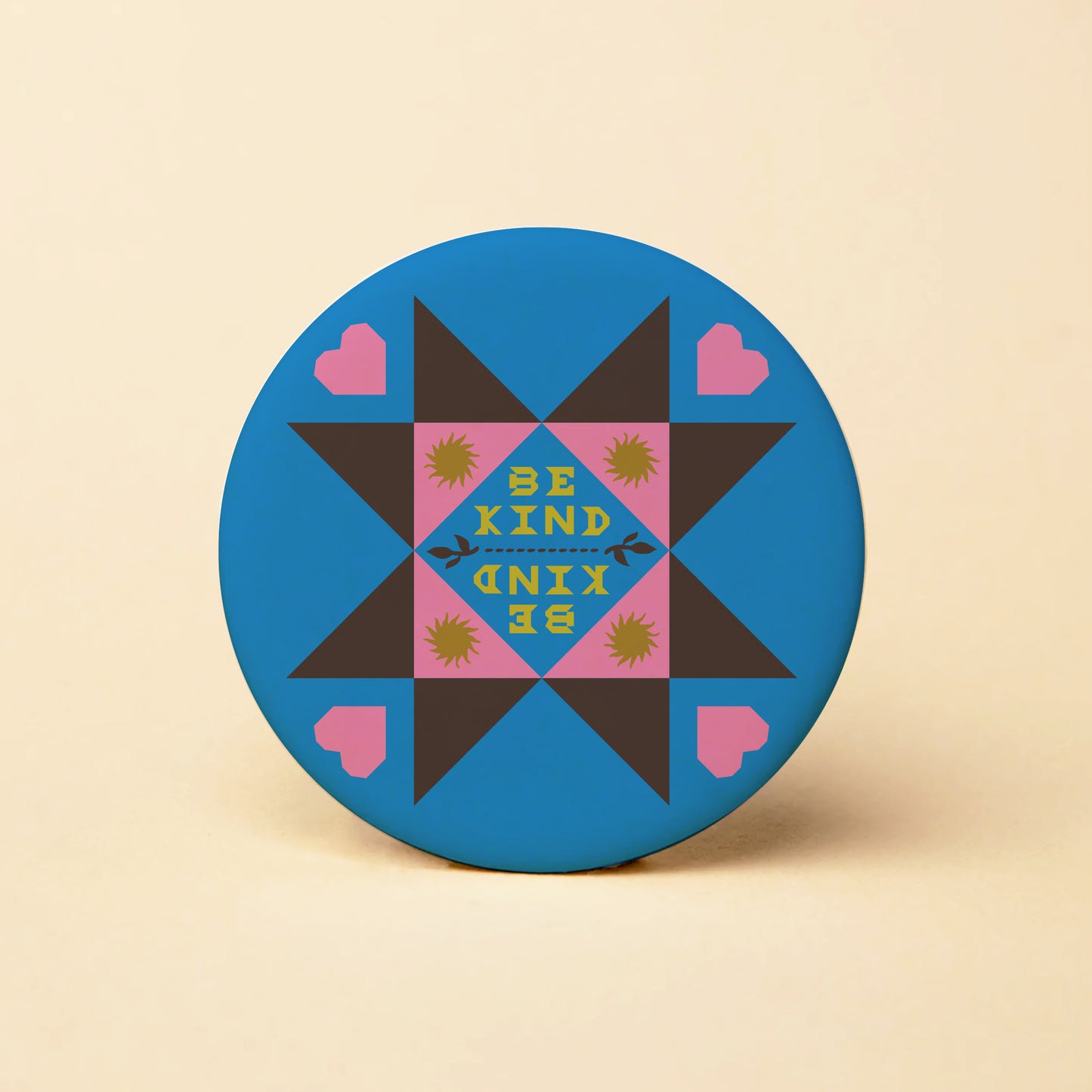 Be Kind Quilt Round Magnet