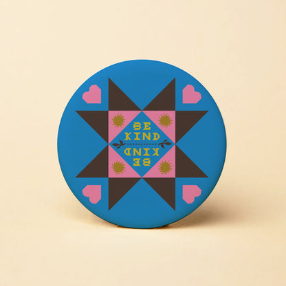 Be Kind Quilt Round Magnet