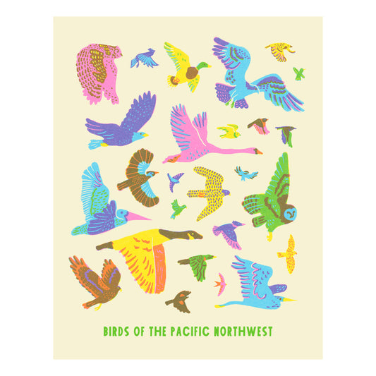 Birds of PNW Riso Print