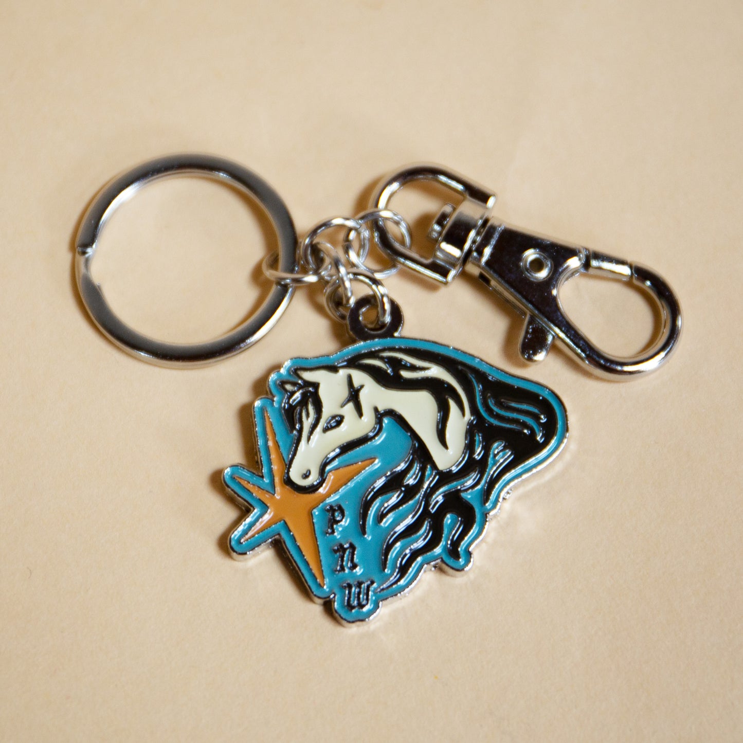 PNW Wild Horse Enamel Keychain