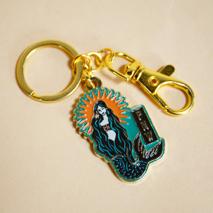 PNW Mermaid Enamel Keychain