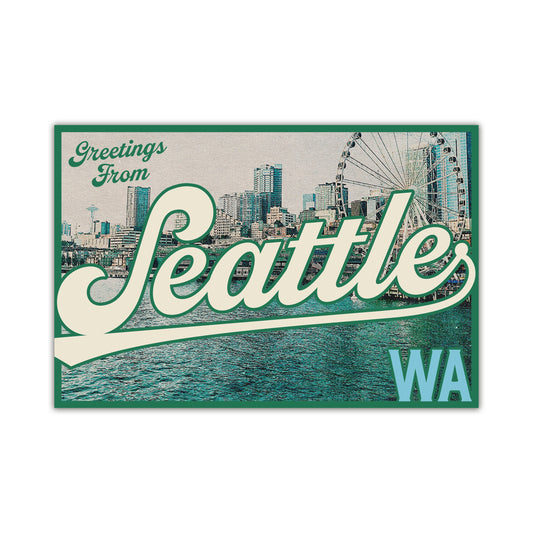 Greetings from Seattle Waterfront Postcard