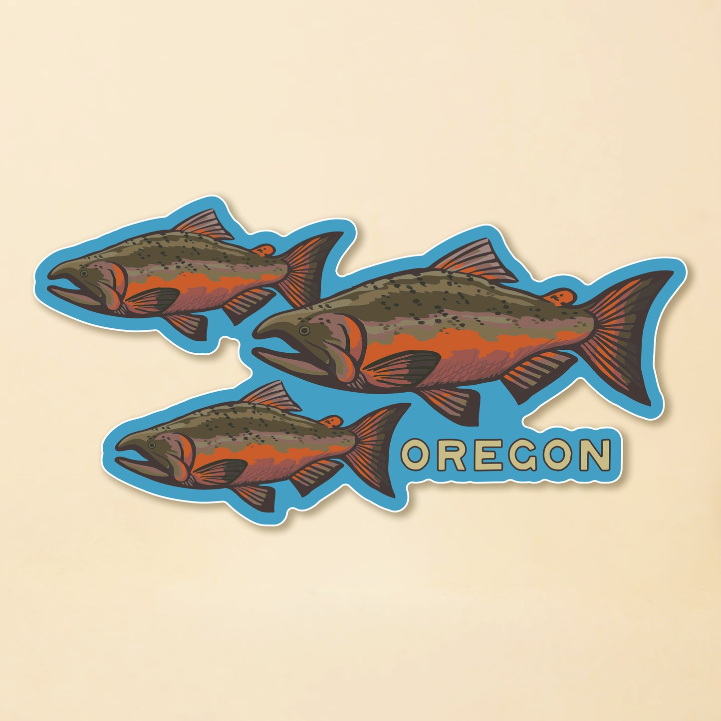 Oregon Salmon Sticker