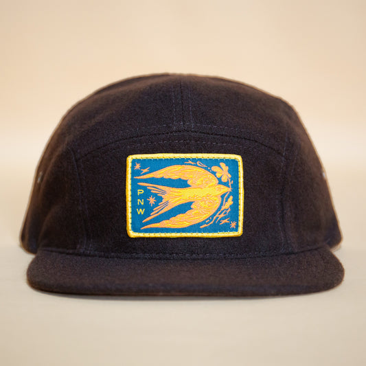 PNW Wildflower Bird Hat (Brown)