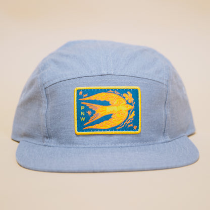 PNW Wildflower Bird Hat (Grey)