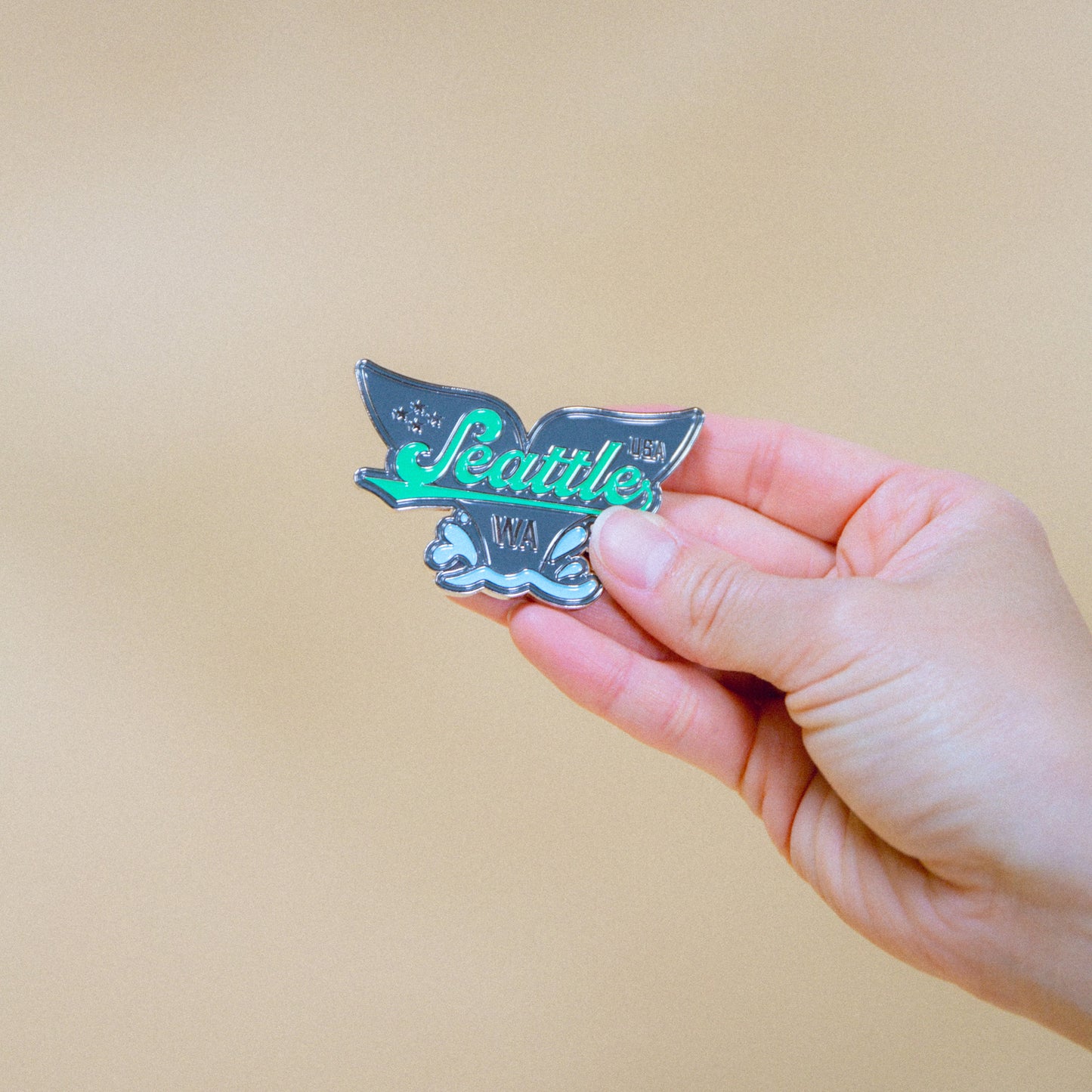 Seattle Orca Tail Enamel Magnet