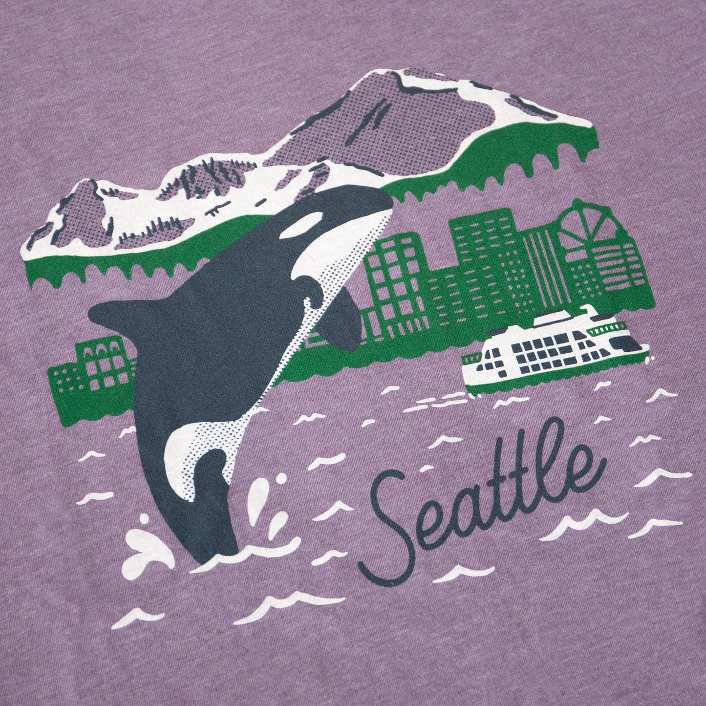Seattle Orca Skyline Unisex Shirt (Purple)