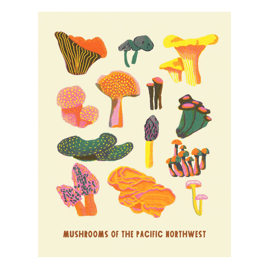 Shrooms Riso Print