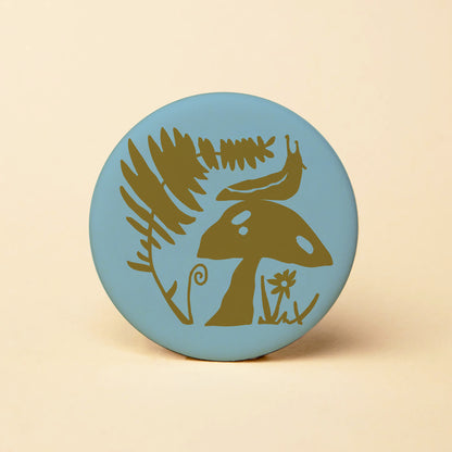 Slug Mushroom Round Magnet