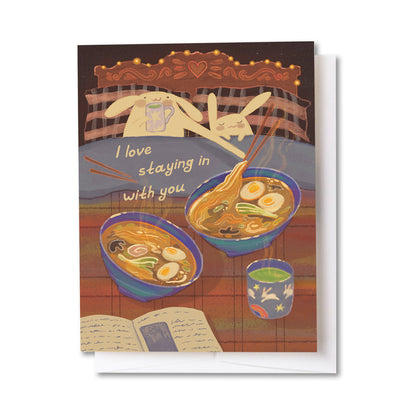 Staying in With You Bunnies Card