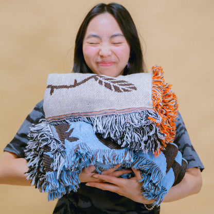 Rose City Cotton Throw Blanket