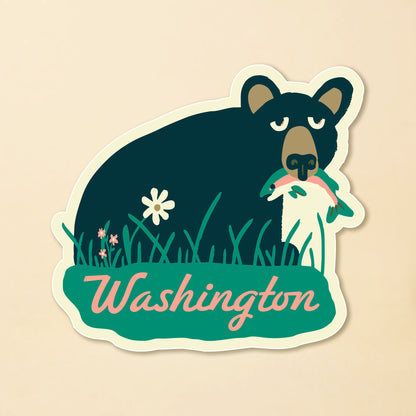 Washington Bear Sticker