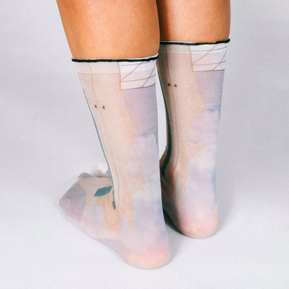 Sky Nylon Ankle Sock By Rosie Barker