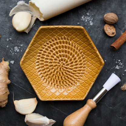 The Grate Plate Set: Ceramic Grater + Peeler + Brush