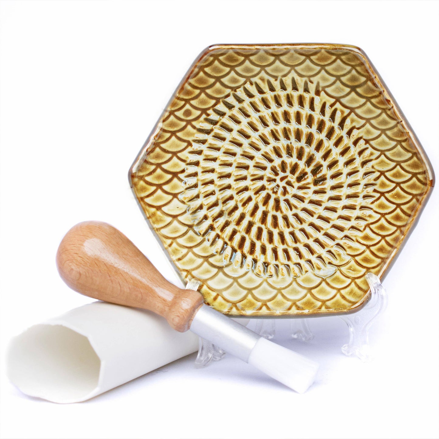 The Grate Plate Set: Ceramic Grater + Peeler + Brush