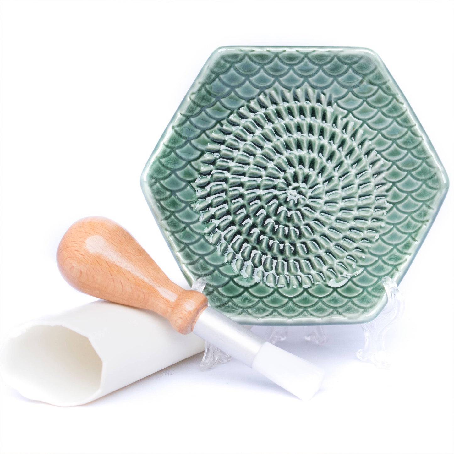 The Grate Plate Set: Ceramic Grater + Peeler + Brush