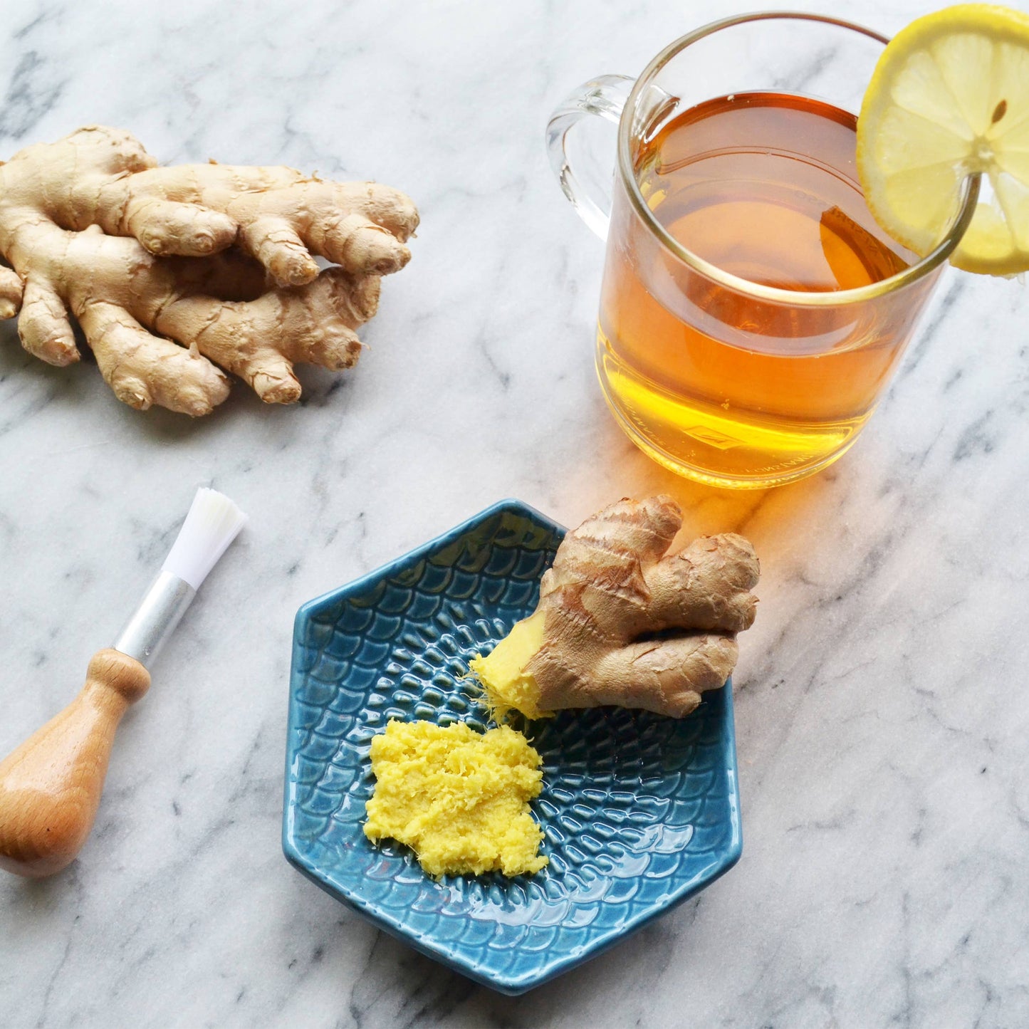 The Grate Plate Set: Ceramic Grater + Peeler + Brush