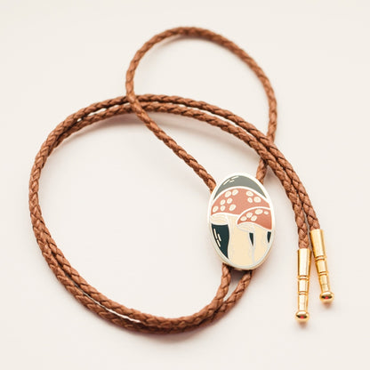 Mushroom Bolo Tie