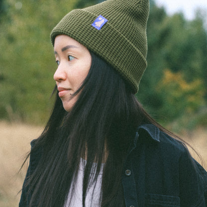 Wavy Pine Beanie (Green)