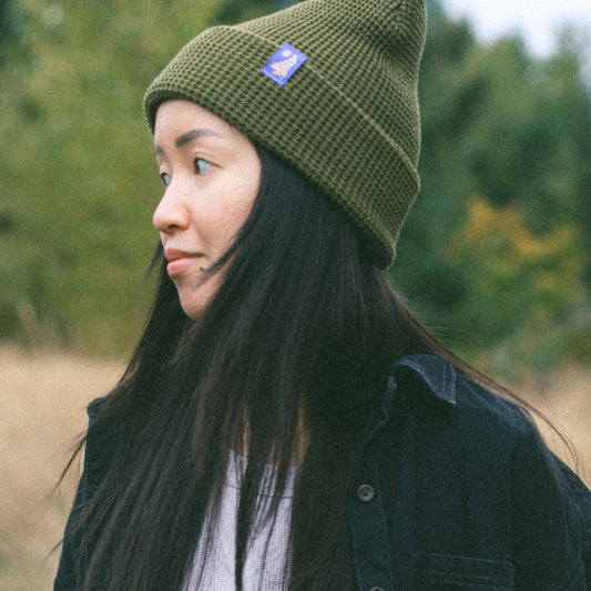 Wavy Pine Beanie (Green)