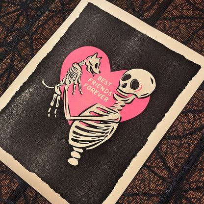 Wildkat Studio: Best Friends Forever Riso Print