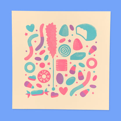 Wildkat Studio: Candy Riso Print