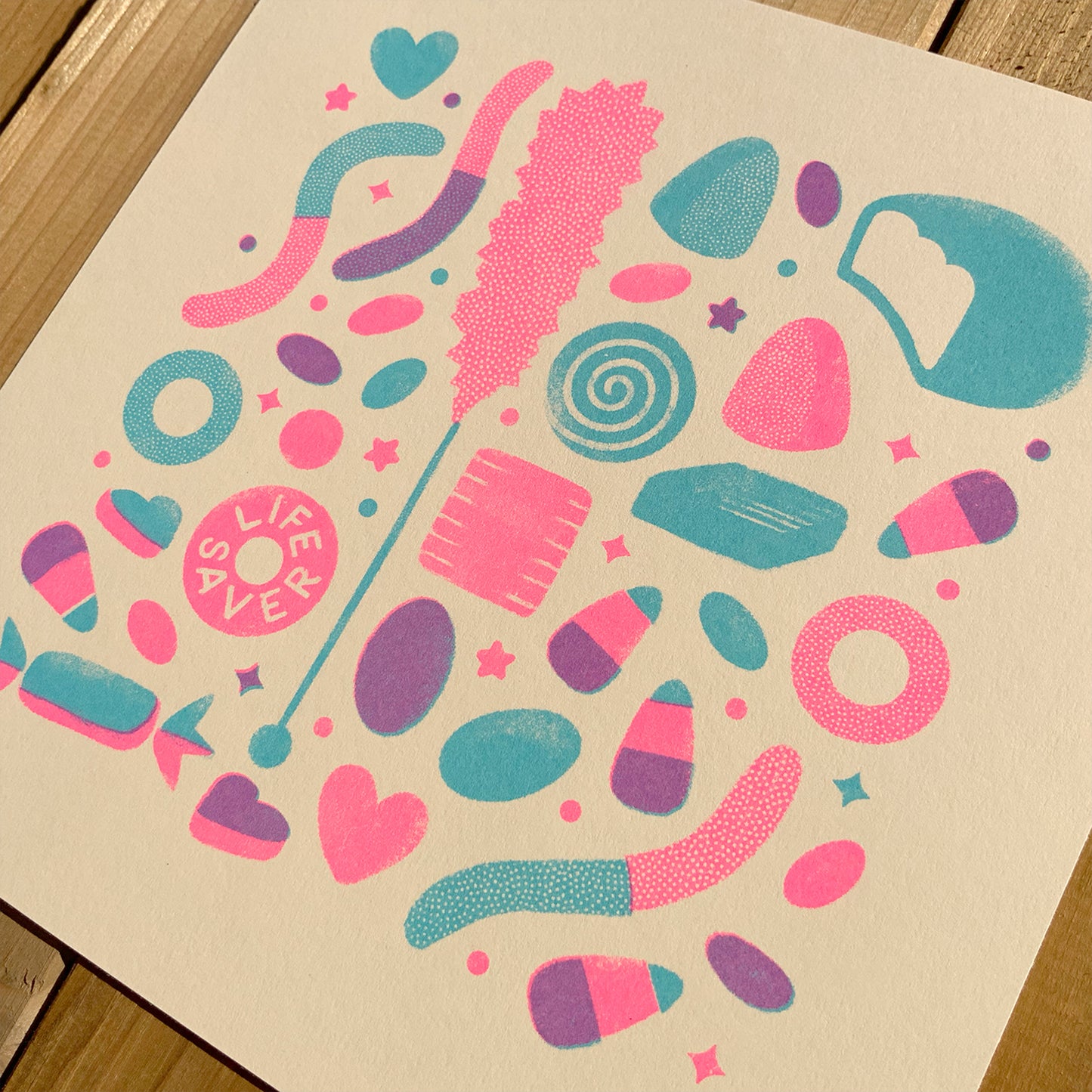 Wildkat Studio: Candy Riso Print