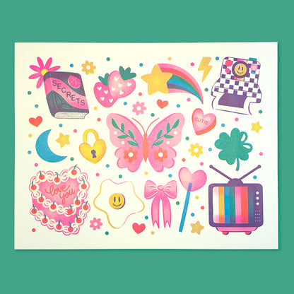 Wildkat Studio: Favorite Things Riso Print