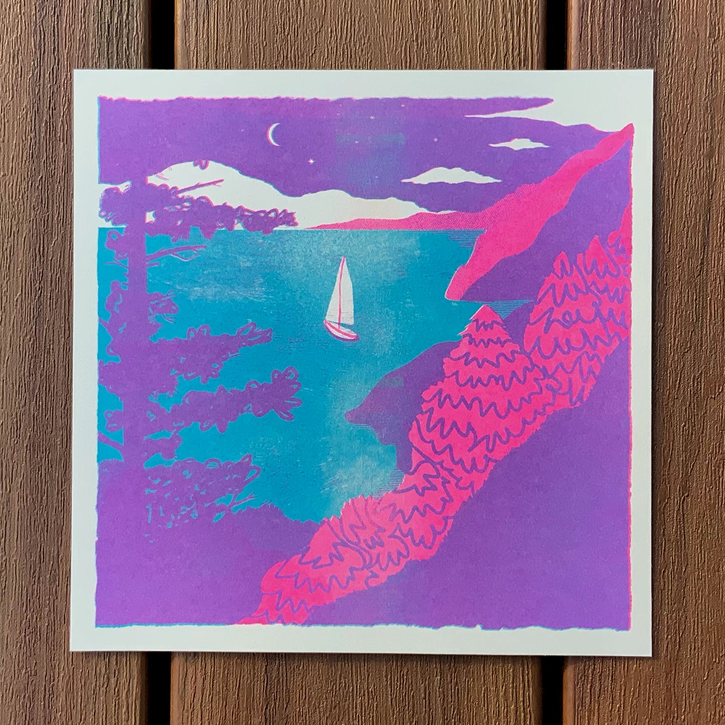 Wildkat Studio: Sailboat Riso Print