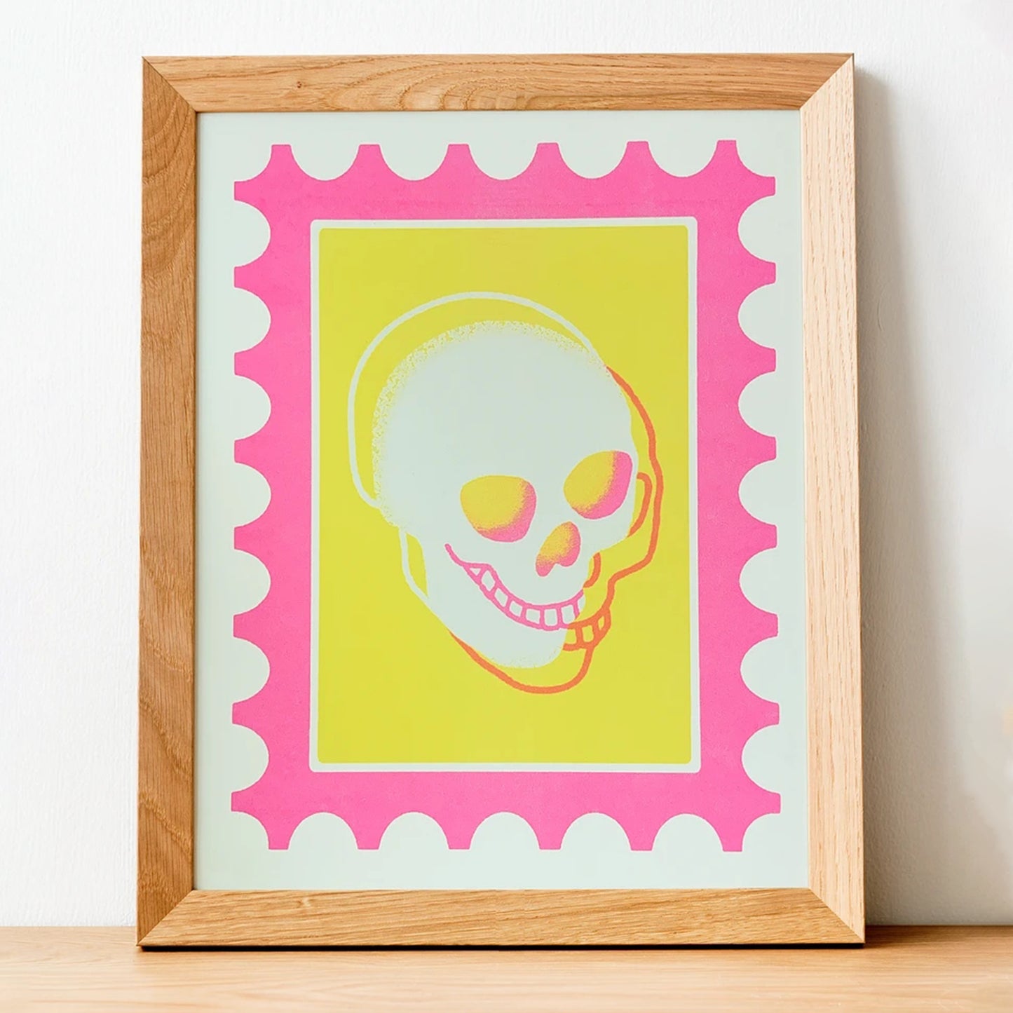 Wildkat Studio: Skull Riso Print