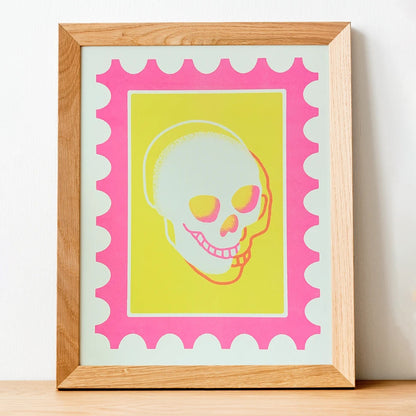 Wildkat Studio: Skull Riso Print