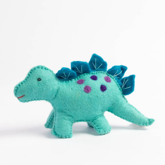 Wool Felted Dino - Baby Blue Stegosaurus