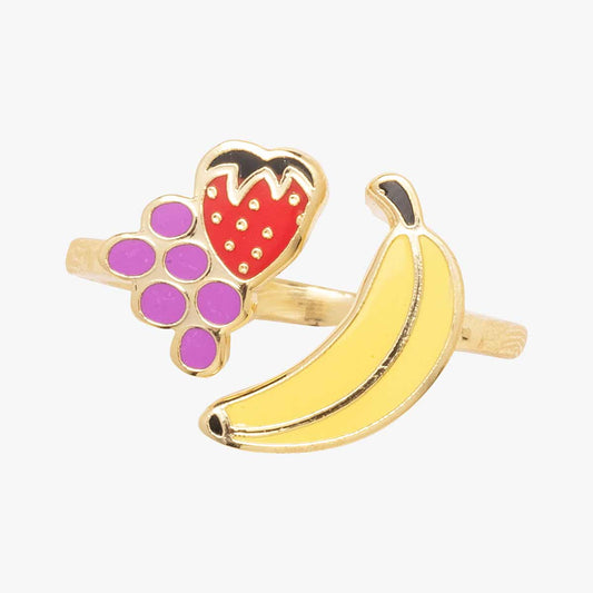 Yellow Owl Adjustable Ring - Fruits