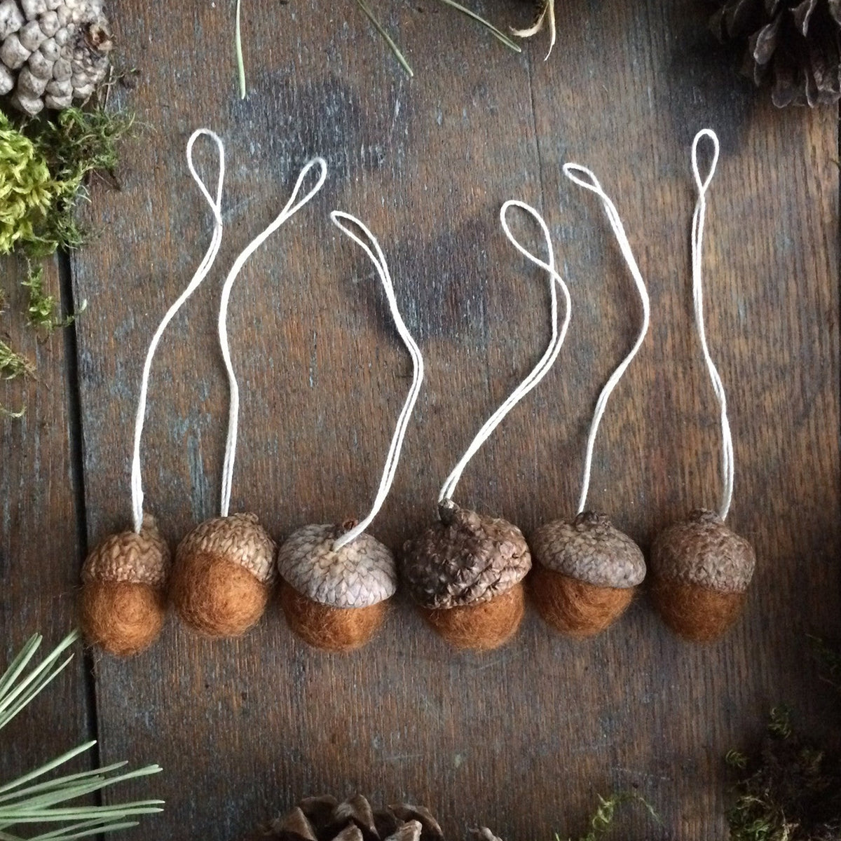 Felted Acorn Ornament