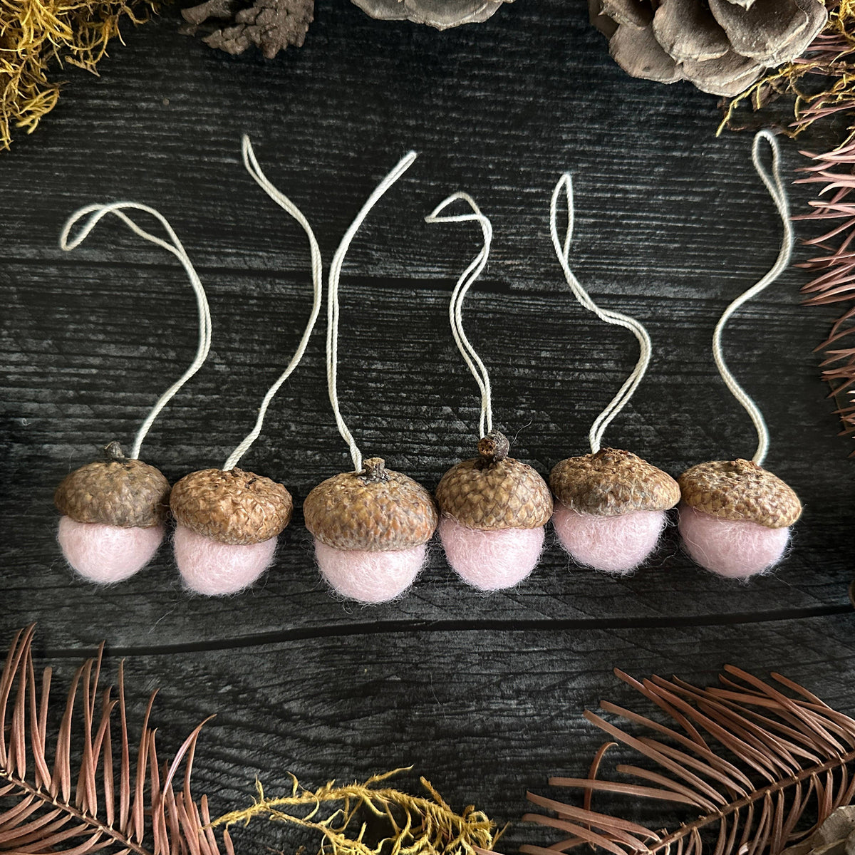 Felted Acorn Ornament