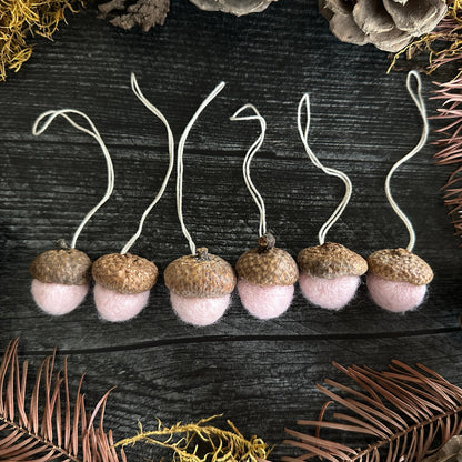 Felted Acorn Ornament